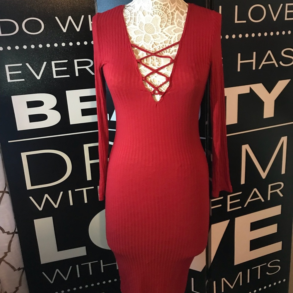 Sexy Red Bodycon Dress